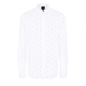 Patterned, slim-fit shirt m