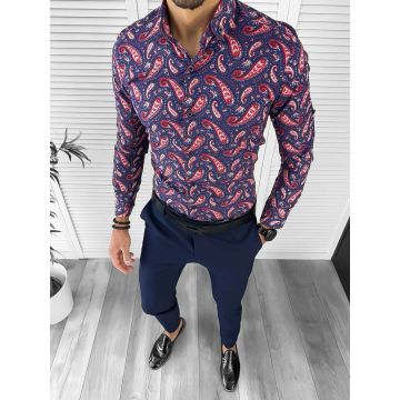 Camasa barbati bleumarin slim fit B1319 W15-1.2.3