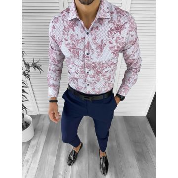 Camasa barbati cu imprimeu slim fit 13005