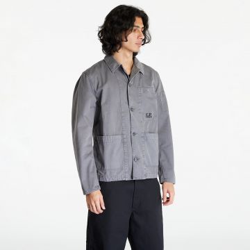 Cămașă C.P. Company Military Twill Emerized Workwear Shirt Excalibur Grey