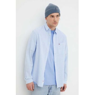 Tommy Jeans cămașă din amestec de in cu guler clasic, regular DM0DM18962