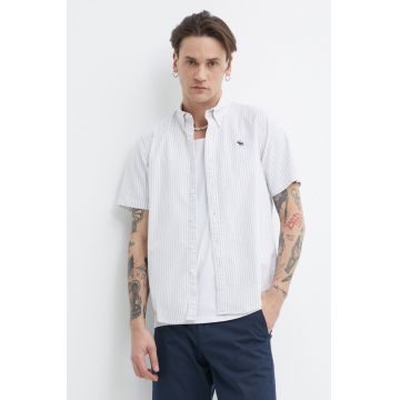 Abercrombie & Fitch camasa barbati, culoarea gri, cu guler button-down, regular