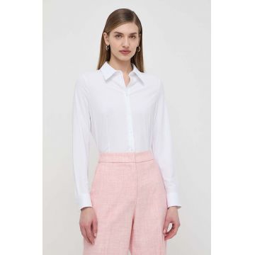 BOSS cămașă femei, culoarea alb, cu guler clasic, regular 50518181
