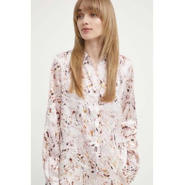 Bruuns Bazaar camasa PellitoryBBCorinna shirt femei, culoarea roz, cu guler clasic, regular, BBW3983
