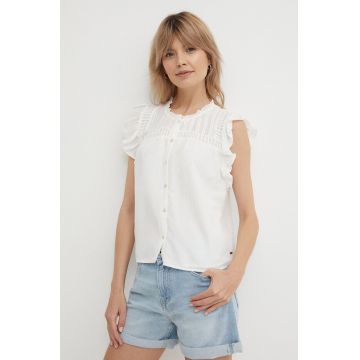 Pepe Jeans camasa DAKOTA femei, culoarea bej, regular, PL304822