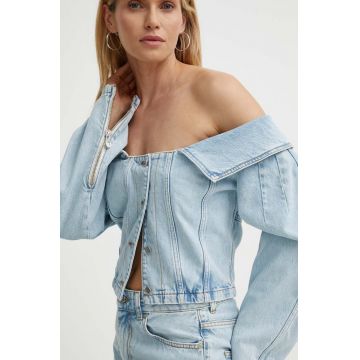 K+LUSHA camasa jeans femei, cu guler clasic, regular, KLMEDUSADF129KLW06