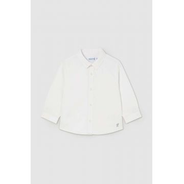 Mayoral cămașă din bumbac pentru bebeluși culoarea alb, 124