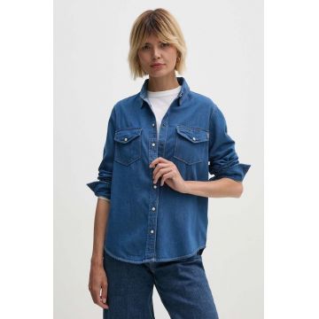 Pepe Jeans camasa REGULAR SHIRT femei, cu guler clasic, regular, PL304894HT8