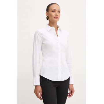 MAX&Co. camasa femei, culoarea alb, cu guler clasic, regular, 2418111014200