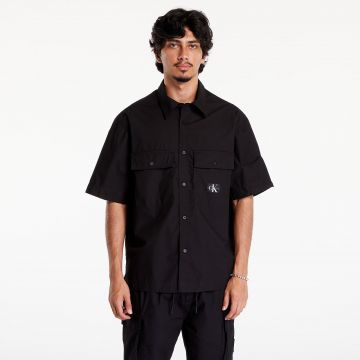 Cămașă Calvin Klein Jeans Cotton Poplin Utility Shirt Black