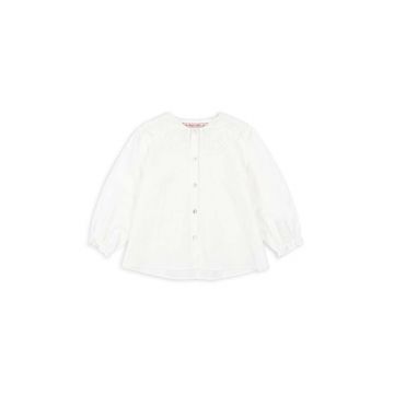 Konges Sløjd camasa de bumbac pentru copii RILO COLLAR SHIRT GOTS culoarea alb, KS101649