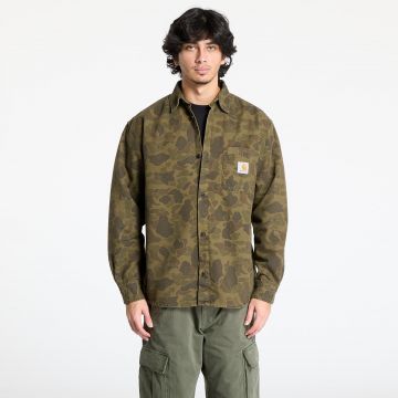 Cămașă Carhartt WIP Long Sleeve Duck Shirt UNISEX Camo Duck/ Green/ Office Green Garment Dyed