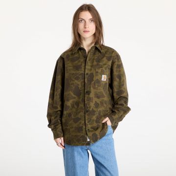 Cămașă Carhartt WIP Long Sleeve Duck Shirt UNISEX Camo Duck/ Green/ Office Green Garment Dyed