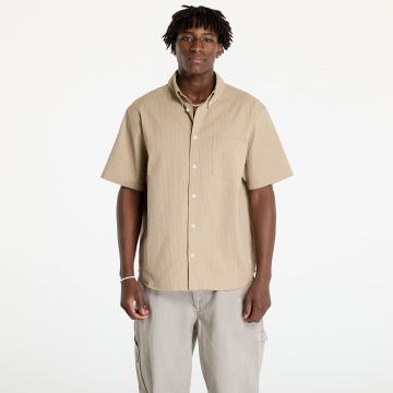 Cămașă Nike Life Men's Short-Sleeve Seersucker Button-Down Shirt Khaki/ Khaki