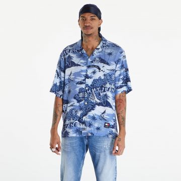 Cămașă Tommy Jeans Hawaiian Print Camp Collar Short Sleeve Shirt Hawaiian Aop