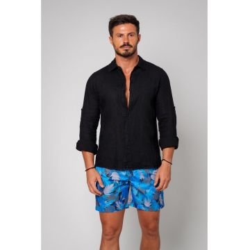 Camasa de plaja dIn 100% In Black Negru