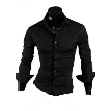 Camasa barbati neagra cu mic defect DEF574 D3-5.1