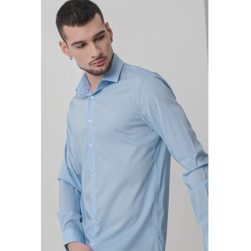 Camasa slim fit din amestec de lyocell